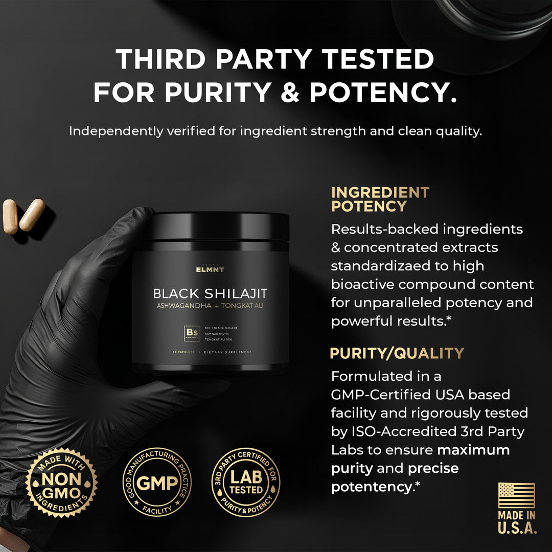 103,800mg Black Shilajit for Men 100x Strength with Ashwagandha & Tongkat Ali 10% Extract