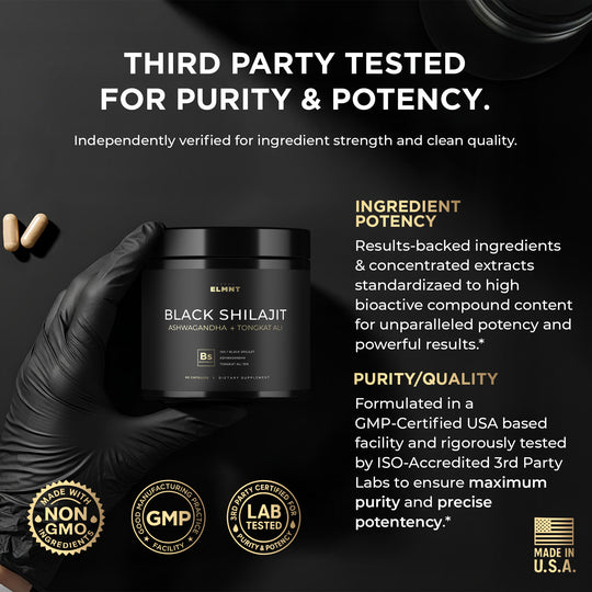 103,800mg Black Shilajit for Men 100x Strength with Ashwagandha & Tongkat Ali 10% Extract