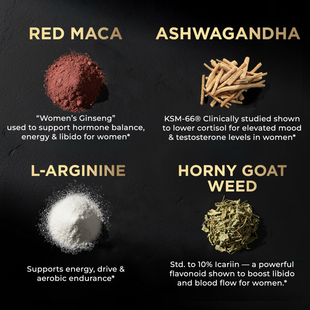 10,150mg Libido Booster for Women 30x Strength Red Maca Root + KSM66 Ashwagandha, Horny Goat Weed, Damiana Capsules