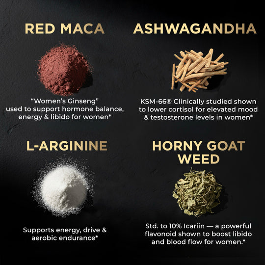 10,150mg Libido Booster for Women 30x Strength Red Maca Root + KSM66 Ashwagandha, Horny Goat Weed, Damiana Capsules