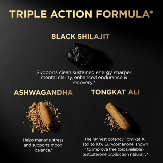 103,800mg Black Shilajit for Men 100x Strength with Ashwagandha & Tongkat Ali 10% Extract