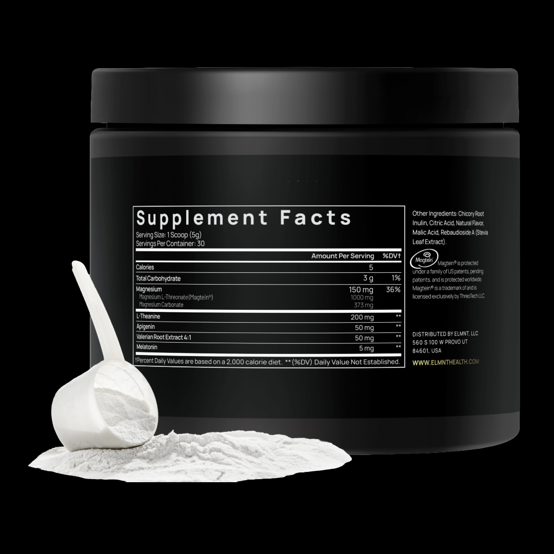 Triple Sleep Magnesium L-Threonate Powder w. Apigenin, L-Theanine + Melatonin