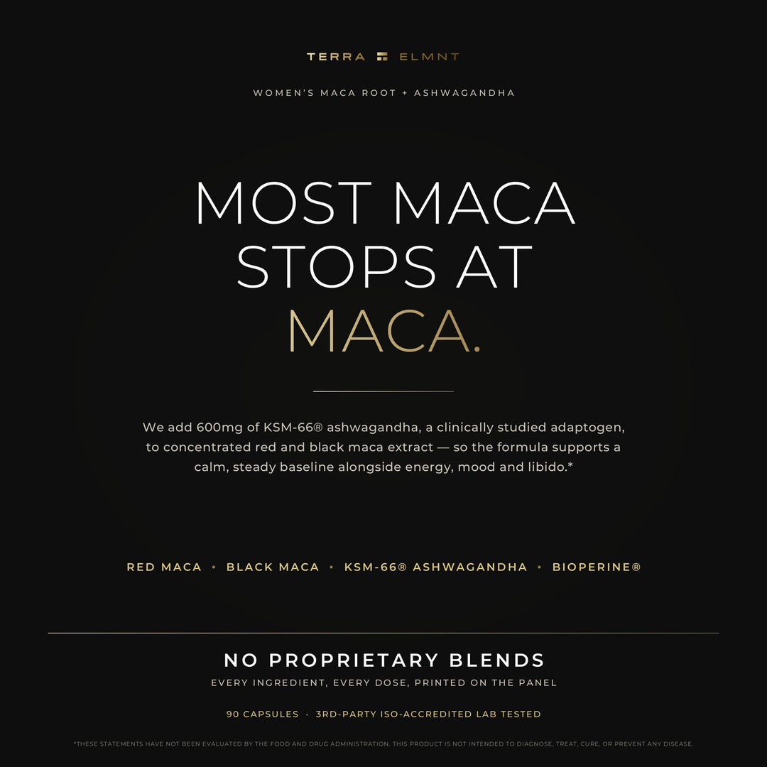 Most maca stops at maca - no proprietary blends