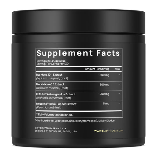 Women's Maca Root supplement facts